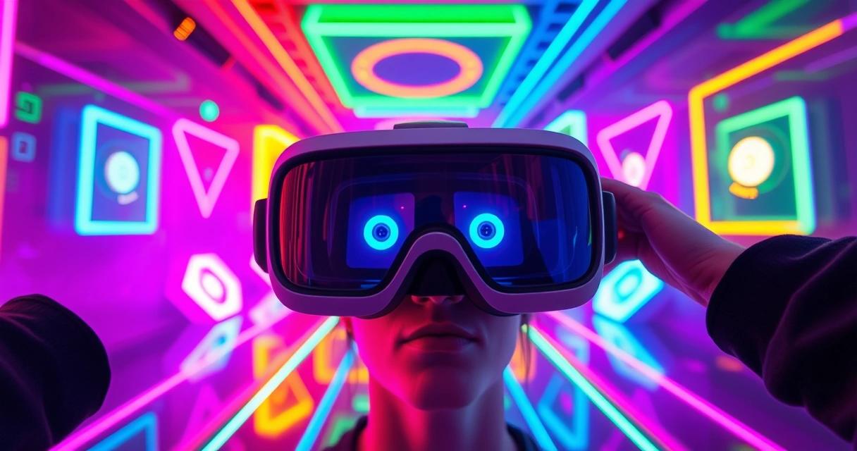 Värikäs rytmipelimaailma VR-lasien läpi nähtynä