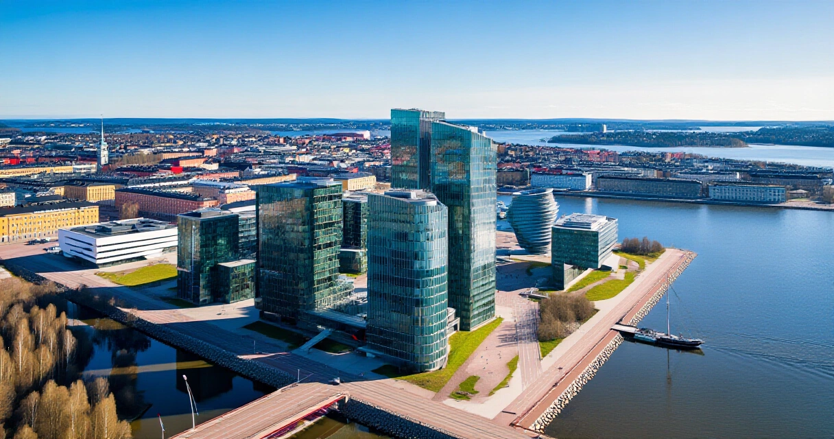 Helsinki kaupunkimaisema pelialan teknologiakeskus