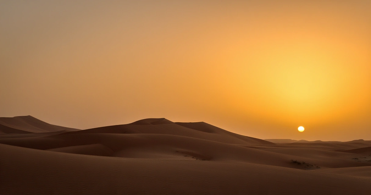 Alto's Odyssey -pelin inspiroima aavikkomaisema auringonlaskussa